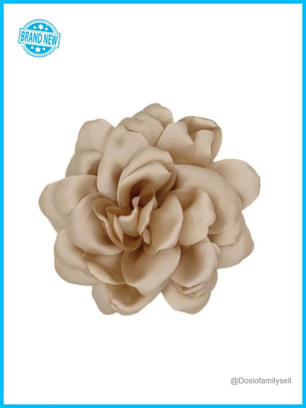 Satin Fabric Camellia Flower Brooch Pin Hair Clip Women 2-in-1